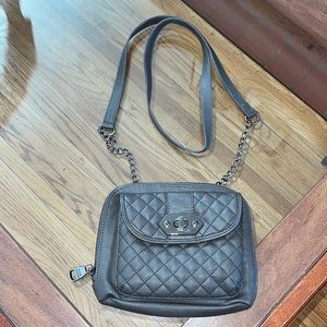Steve Madden Gray Silver chain satchel purse bag